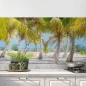 Preview: Küchenrückwand Folie Palmenhain Sandstrand Hauptbild 1