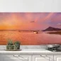 Preview: Küchenrückwand Folie Holzboote im Meer Hauptbild 1
