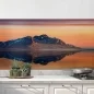 Preview: Küchenrückwand Folie Berg in perfekter Reflexion im Meer Hauptbild 1