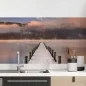Preview: Küchenrückwand Folie Anlegesteg am See Hauptbild 1