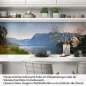 Preview: Küchenrückwand Folie Steinbrücke am See Artikelbild 1