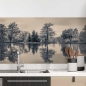 Preview: Küchenrückwand Folie See im Vintage-Stil - Zeitlose Landschaft Hauptbild 1