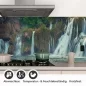 Preview: Küchenrückwand Folie Wald & Wasserfall Detailbild 1