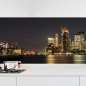 Preview: Küchenrückwand Folie Bostons Skyline bei Nacht Hauptbild 1