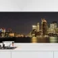 Preview: Küchenrückwand Folie Bostons Skyline bei Nacht Hauptbild 1