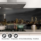 Preview: Küchenrückwand Folie Skyline-Lichter im Spiegel des Sees Detailbild 1