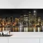 Preview: Küchenrückwand Folie Skyline-Lichter im Spiegel des Sees Hauptbild 1