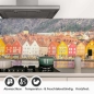 Preview: Küchenrückwand Folie bunte Häuser entlang der Promenade Detailbild 1