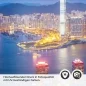 Preview: Küchenrückwand Folie Hong Kongs Skyline Detailbild 2