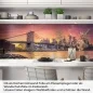 Preview: Küchenrückwand Folie Stadt Brücke bei Dämmerung Artikelbild 1