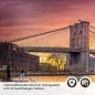 Preview: Küchenrückwand Folie Stadt Brücke bei Dämmerung Detailbild 2