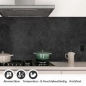 Preview: Küchenrückwand Folie Tiefschwarzer Beton-Look für Ihre elegante Küche Detailbild 1