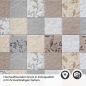 Preview: Küchenrückwand Folie Fliesenoptik Floral - Dezent mit Blumendetails Detailbild 2