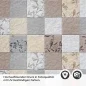 Preview: Küchenrückwand Folie Fliesenoptik Floral - Dezent mit Blumendetails Detailbild 2