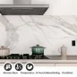Preview: Küchenrückwand Folie Marmordesign mit grauen Adern Detailbild 1