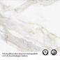 Preview: Küchenrückwand Folie Marmordesign mit grauen Adern Detailbild 2