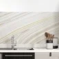 Preview: Küchenrückwand Folie Marmor-Look mit gelben Linien Hauptbild 1