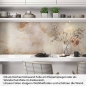 Preview: Küchenrückwand Folie Marmoroptik in beige & braun - Luxuriös und warm Artikelbild 1