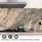 Preview: Küchenrückwand Folie Marmorstruktur in erdigen Tönen Detailbild 1