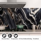 Preview: Küchenrückwand Folie Schwarz-Weiß Marmoroptik Detailbild 1