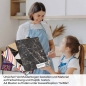 Preview: Küchenrückwand Folie Schwarz-Braun Marmordesign A4 Muster