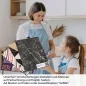 Preview: Küchenrückwand Folie Schwarz-Braun Marmordesign A4 Muster