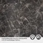 Preview: Küchenrückwand Folie Schwarz-Braun Marmordesign Detailbild 2