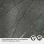 Preview: Küchenrückwand Folie edler Marmorlook in Dunkelgrau Detailbild 2
