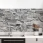 Preview: Küchenrückwand Folie Graues Naturmauerwerk - Rustikales Steinwand-Design Hauptbild 1