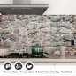 Preview: Küchenrückwand Folie Mauerwerkoptik - Charme in Landhausstill Detailbild 1