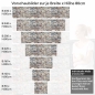 Preview: Küchenrückwand Folie Mauerwerkoptik - Charme in Landhausstill Höhe 80cm