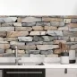 Preview: Küchenrückwand Folie Landhausmauer - Natürliches Flair für Ihre Küche Hauptbild 1