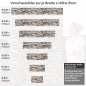 Preview: Küchenrückwand Folie Landhausmauer - Natürliches Flair für Ihre Küche Höhe 51cm