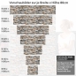 Preview: Küchenrückwand Folie Landhausmauer - Natürliches Flair für Ihre Küche Höhe 80cm