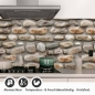 Preview: Küchenrückwand Folie Flusssteinmauer - Ländliches Ambiente Detailbild 1