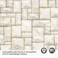 Preview: Küchenrückwand Folie Sandfarbene Steine Detailbild 2