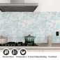 Preview: Küchenrückwand Folie Blautöne Mosaik - Maritimer Look Detailbild 1