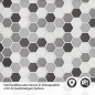 Preview: Küchenrückwand Folie Mosaikoptik Hexagon Detailbild 2