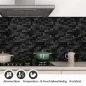Preview: Küchenrückwand Folie Mosaik Schwarz - Dunkler Luxus Detailbild 1