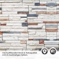 Preview: Küchenrückwand Folie Naturstein Look - Rustikaler trifft Farbe Detailbild 2