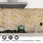 Preview: Küchenrückwand Folie Sandfarbene Schieferstruktur Detailbild 1