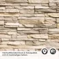 Preview: Küchenrückwand Folie Braunbeige Schichtstein Detailbild 2