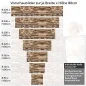 Preview: Küchenrückwand Folie Steinriemchen Steinmauer Höhe 80cm
