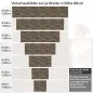 Preview: Küchenrückwand Folie Steinstruktur Dunkelbraun Höhe 80cm