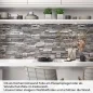 Preview: Küchenrückwand Folie Wandsteinoptik - Naturgetreue Schiefer in edlen Grautönen Artikelbild 1