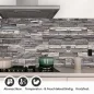 Preview: Küchenrückwand Folie Wandsteinoptik - Naturgetreue Schiefer in edlen Grautönen Detailbild 1