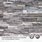 Preview: Küchenrückwand Folie Wandsteinoptik - Naturgetreue Schiefer in edlen Grautönen Detailbild 2