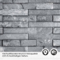 Preview: Küchenrückwand Folie Schiefer Steinwand - Grau für urbanes Flair Detailbild 2