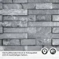 Preview: Küchenrückwand Folie Schiefer Steinwand - Grau für urbanes Flair Detailbild 2