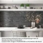Preview: Küchenrückwand Folie Dunkle Schieferstein-Optik für elegante Küchen Artikelbild 1